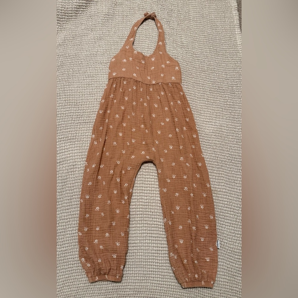 Gerber Brown Floral Jumpsuit